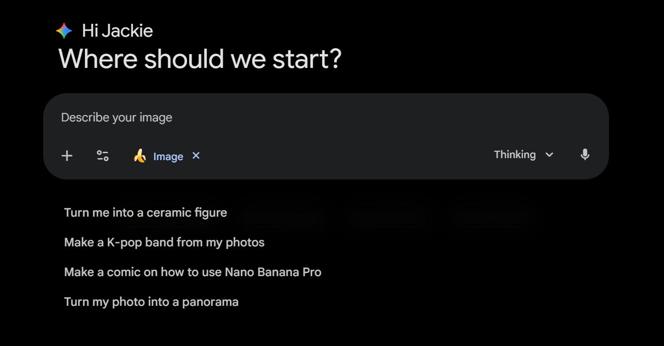 Google Nano Banana 界面截图