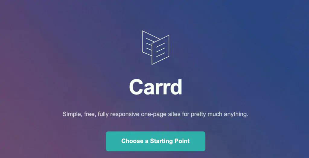 Carrd 界面截图
