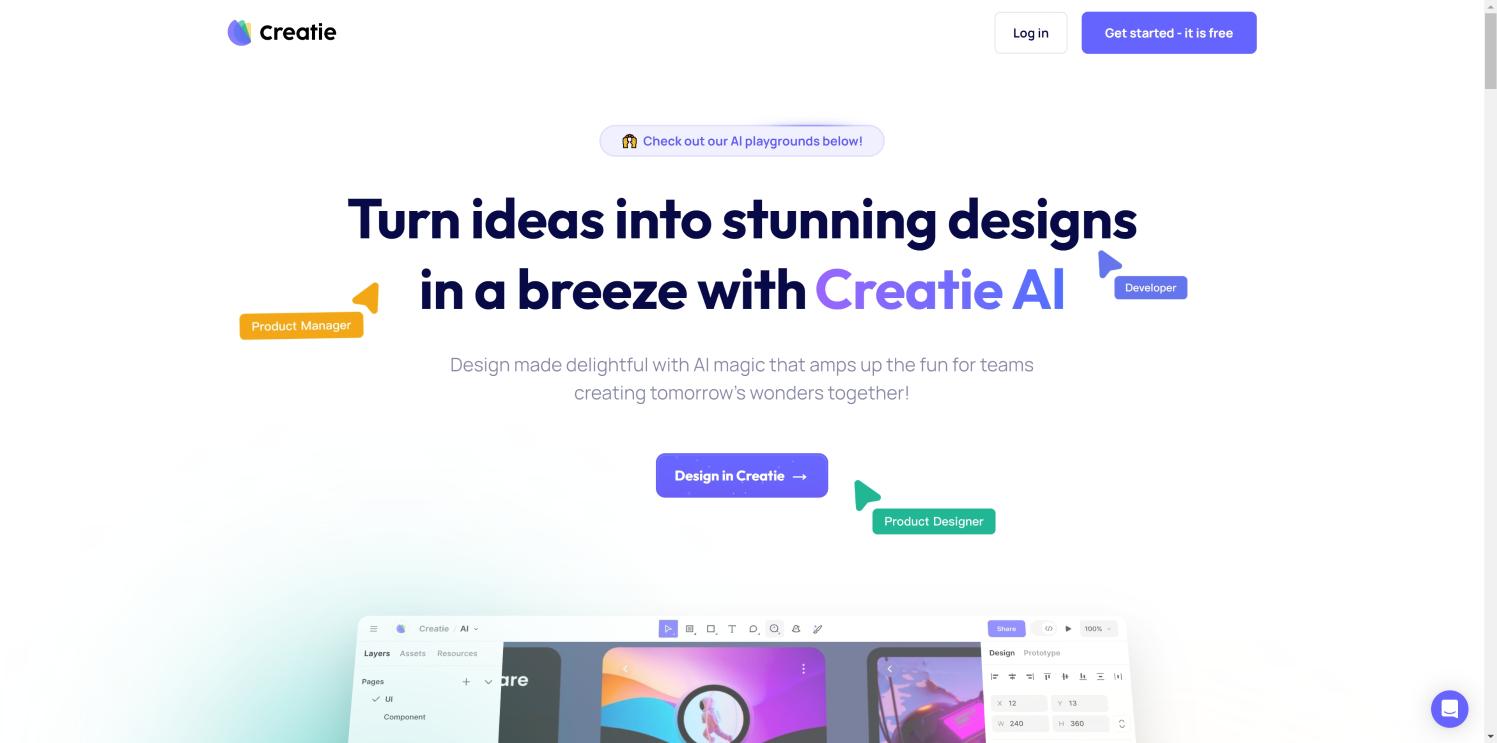 Creatie 界面截图
