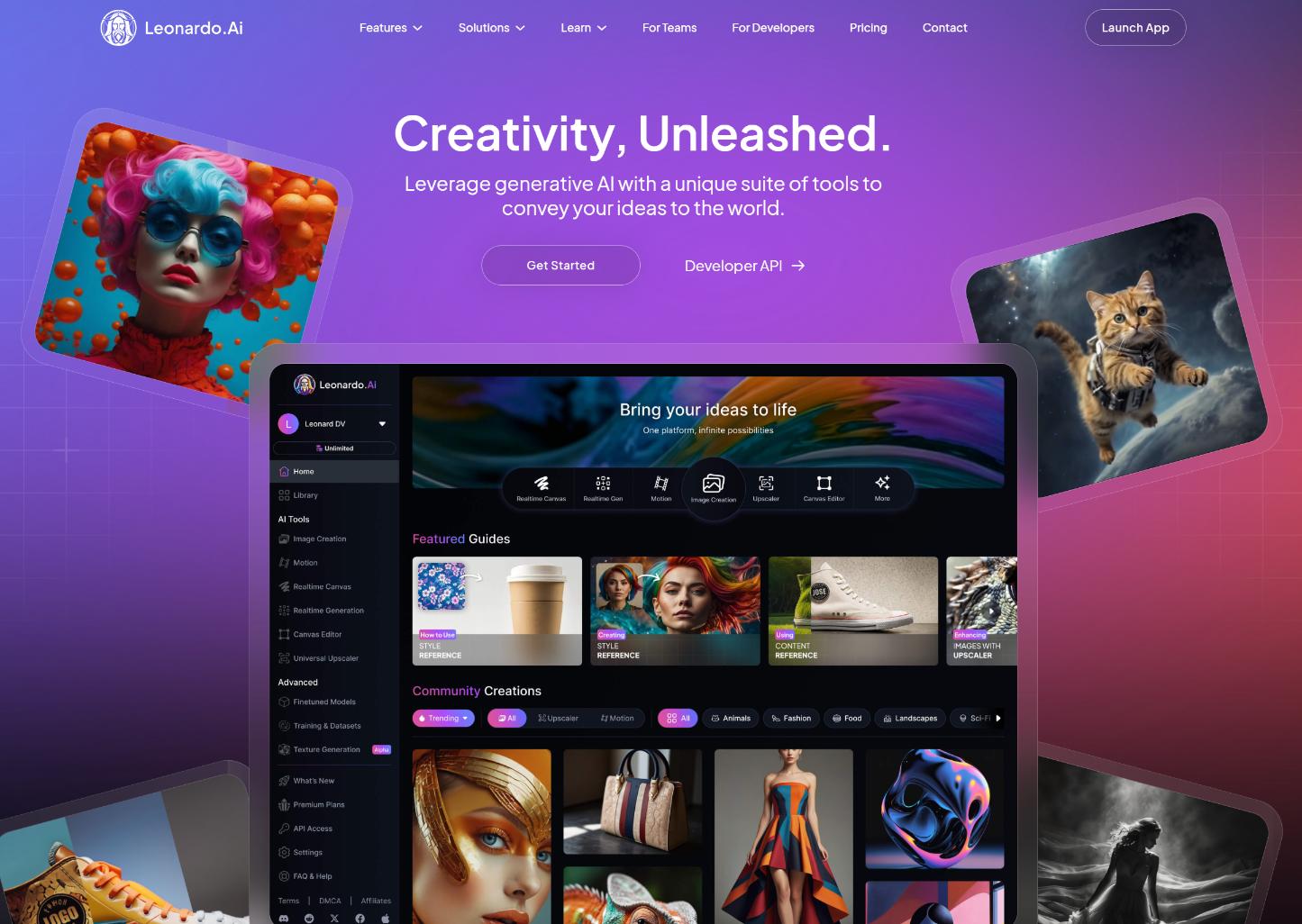 Leonardo.Ai 界面截图