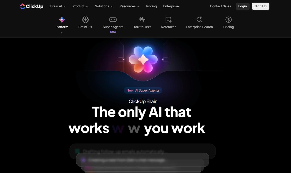 ClickUp AI 界面截图
