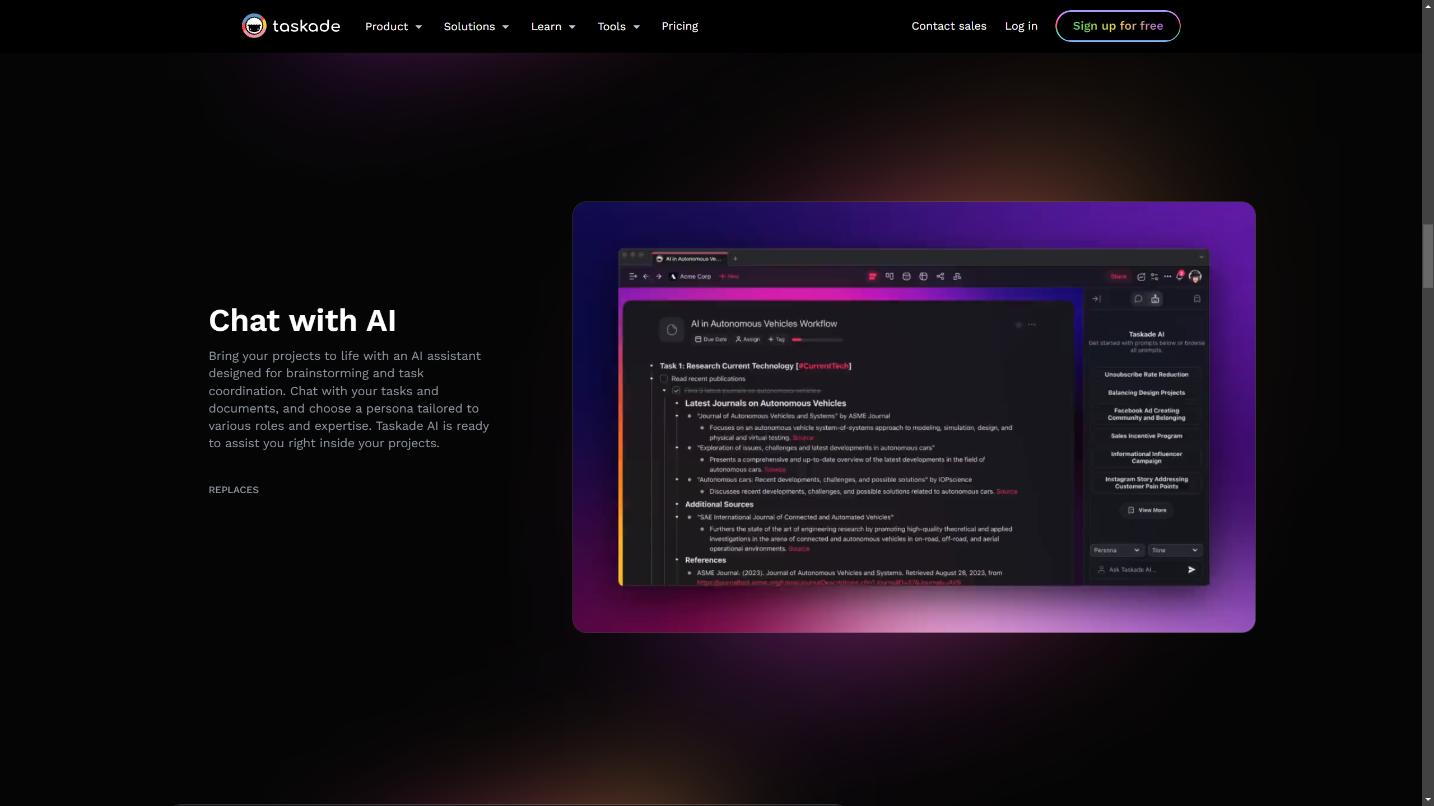 Taskade 界面截图