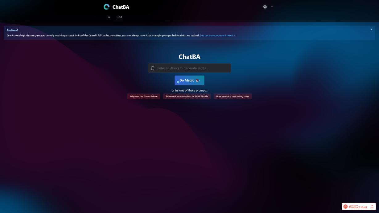 ChatBA 界面截图