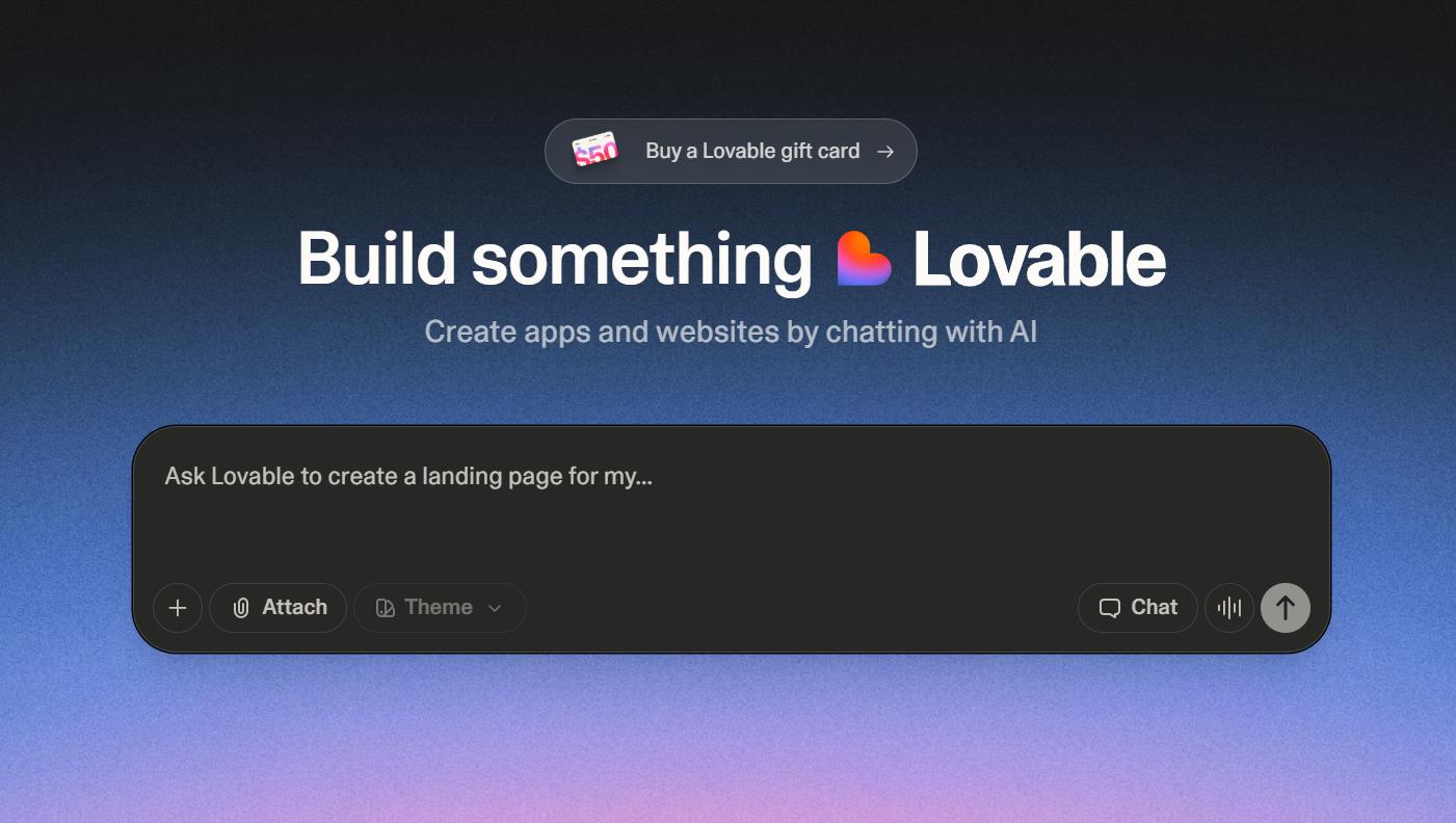 Lovable 界面截图