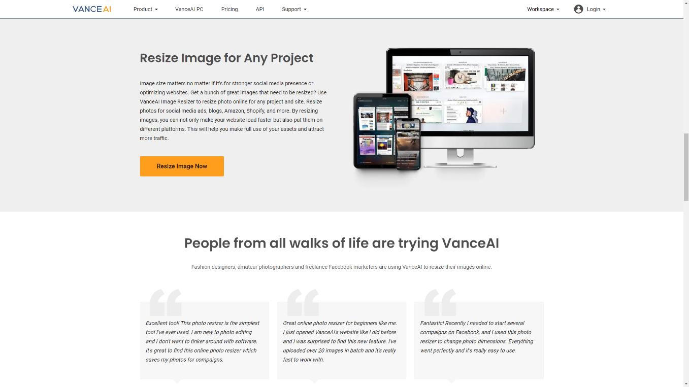 VanceAl Image Resizer 界面截图