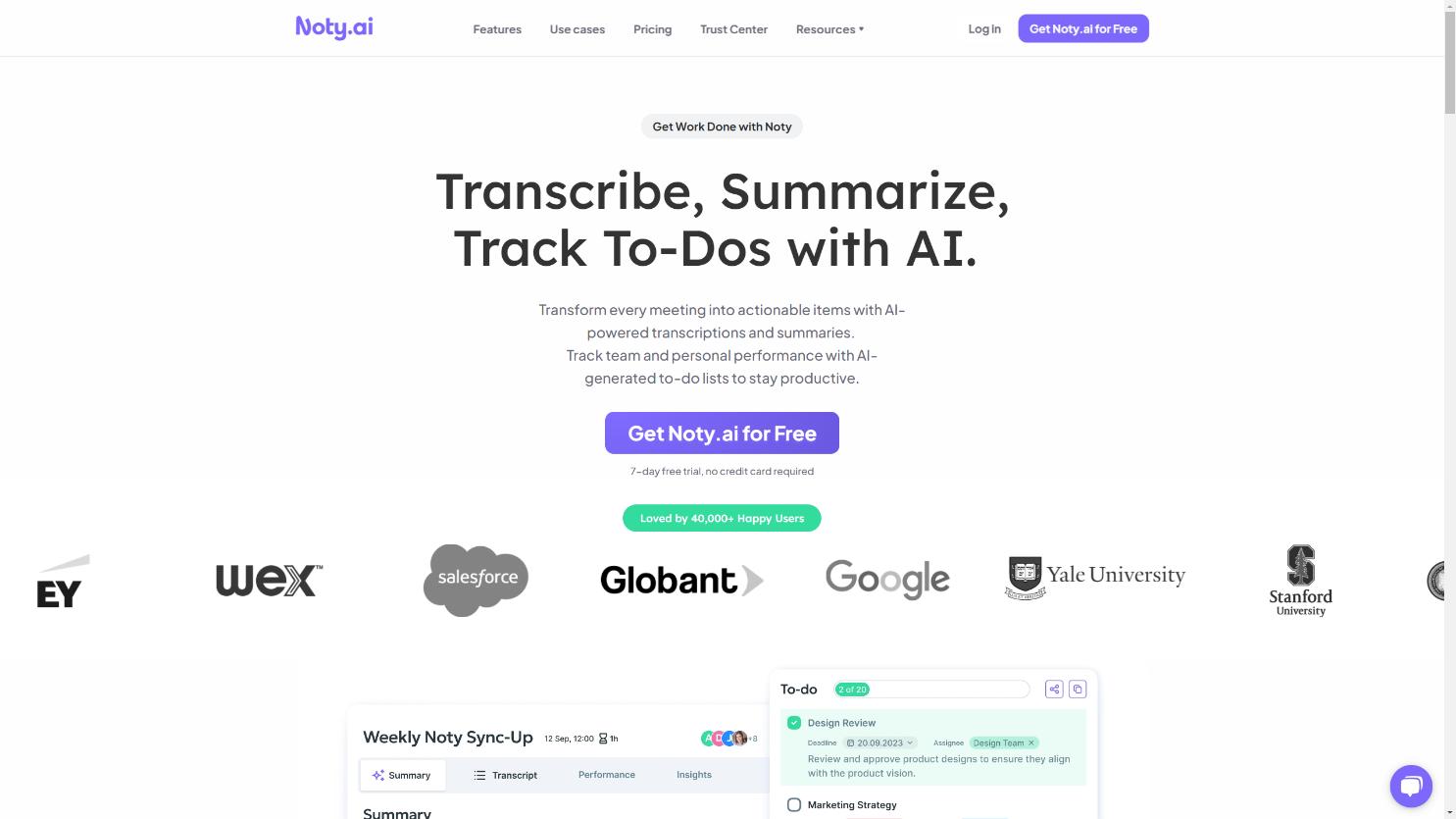 Noty.ai 界面截图