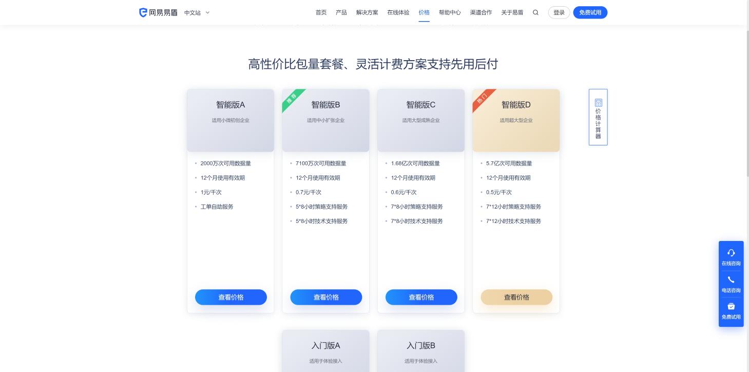 网易易盾 界面截图
