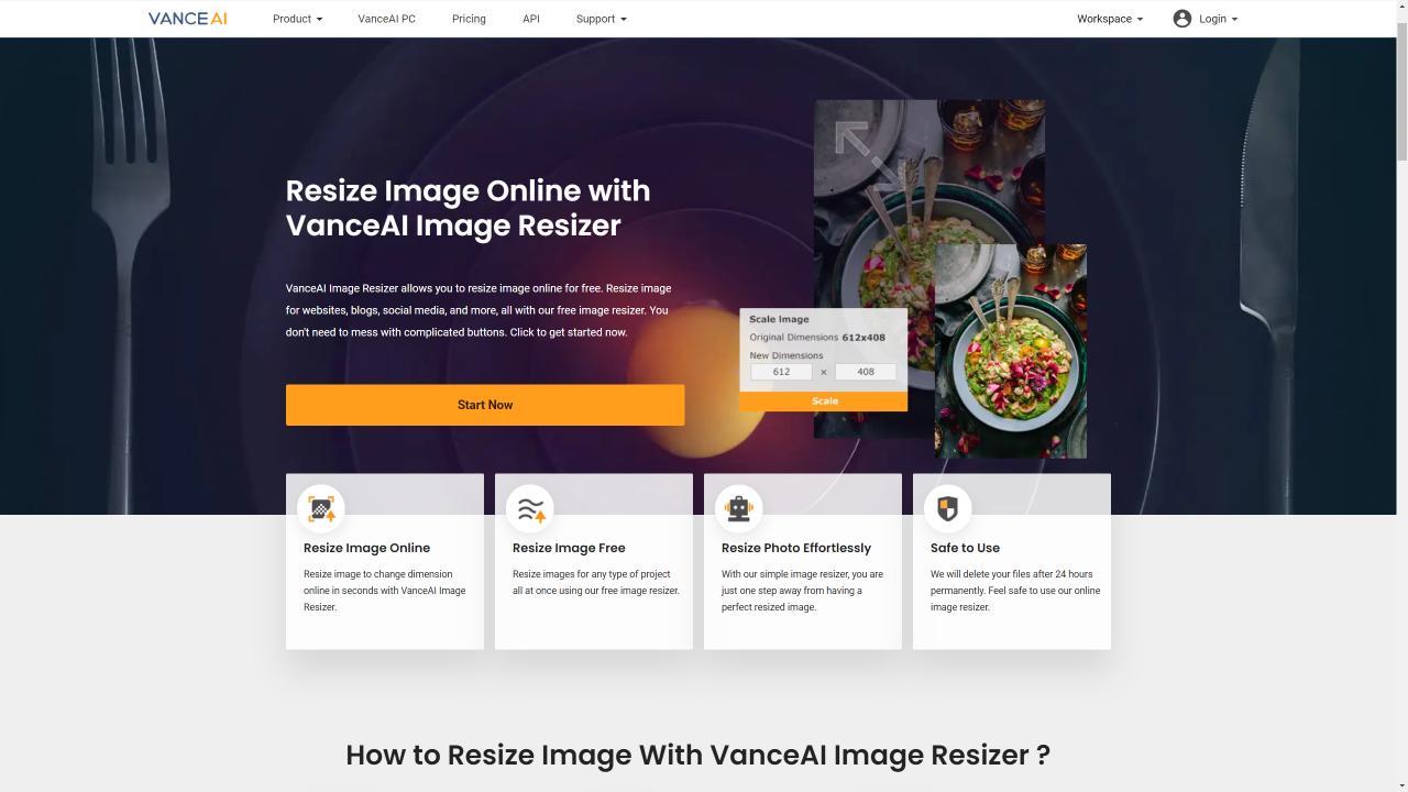 VanceAl Image Resizer 界面截图