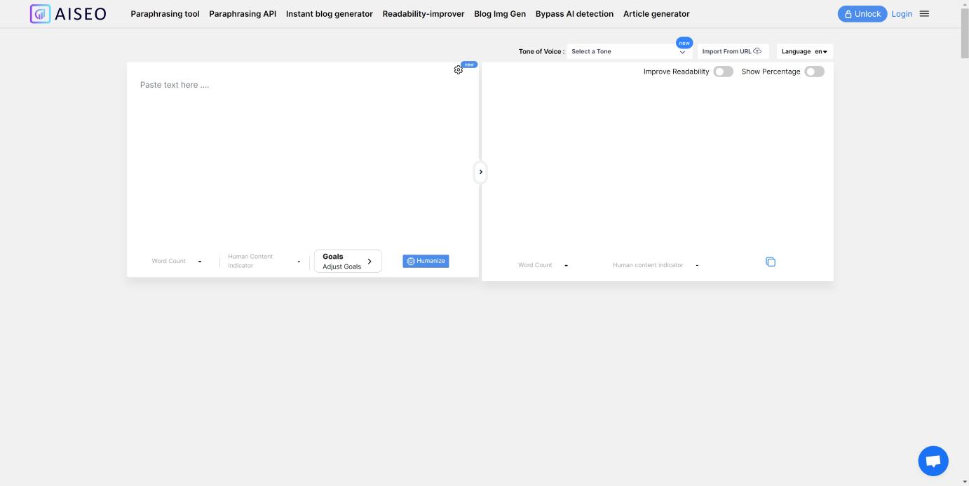 AISEO AI Content Detector 界面截图