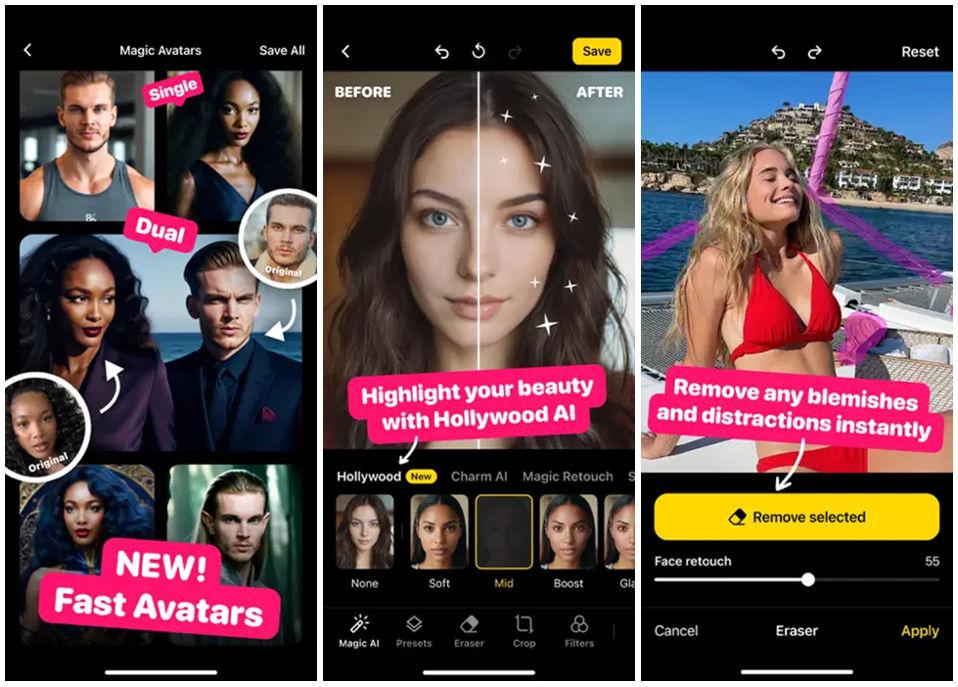 Lensa AI 界面截图