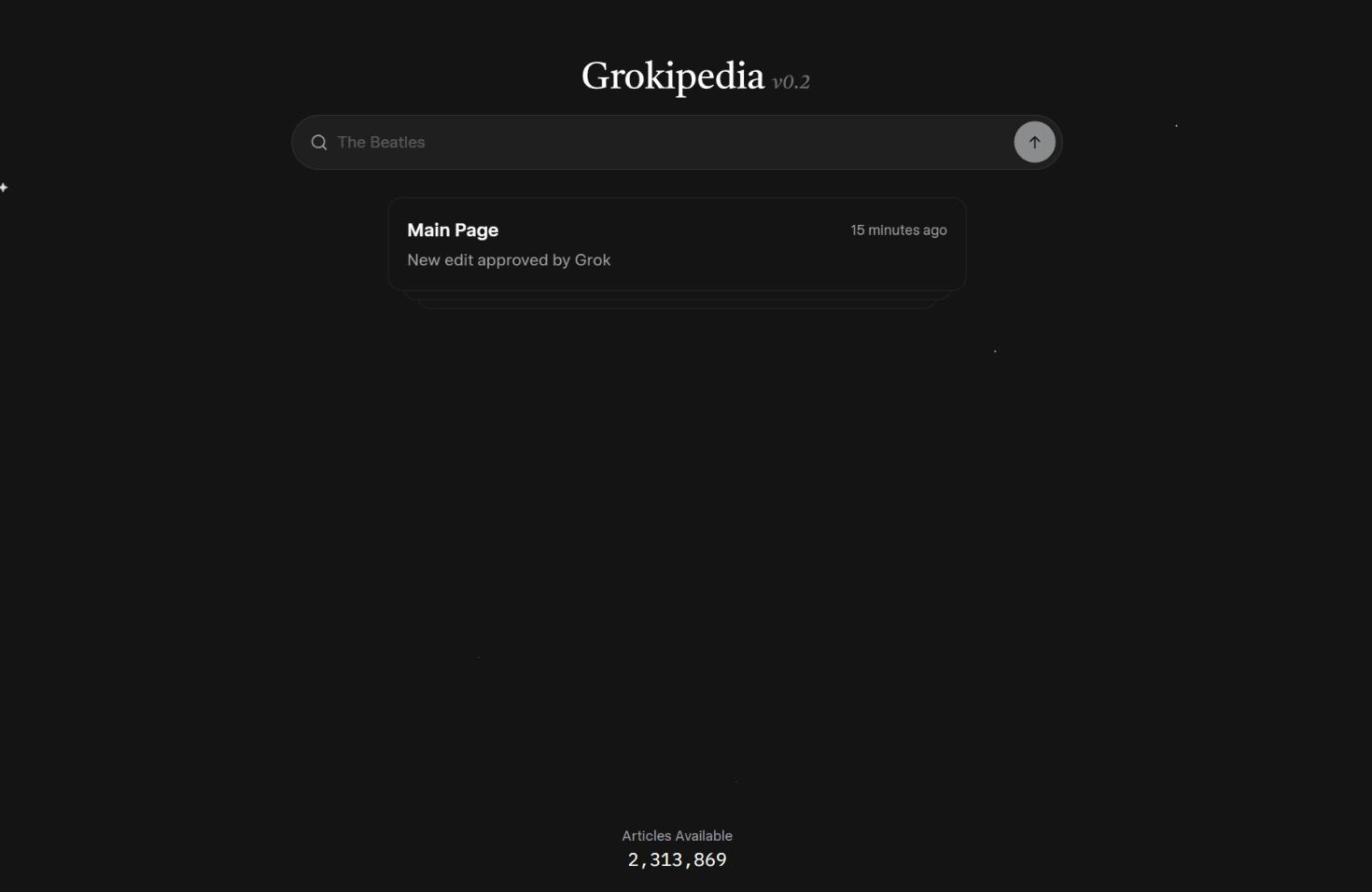 Grokipedia 界面截图