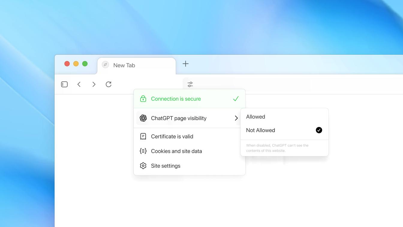 OpenAI Atlas 界面截图