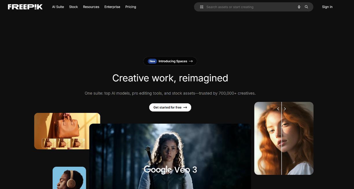 Freepik AI 界面截图