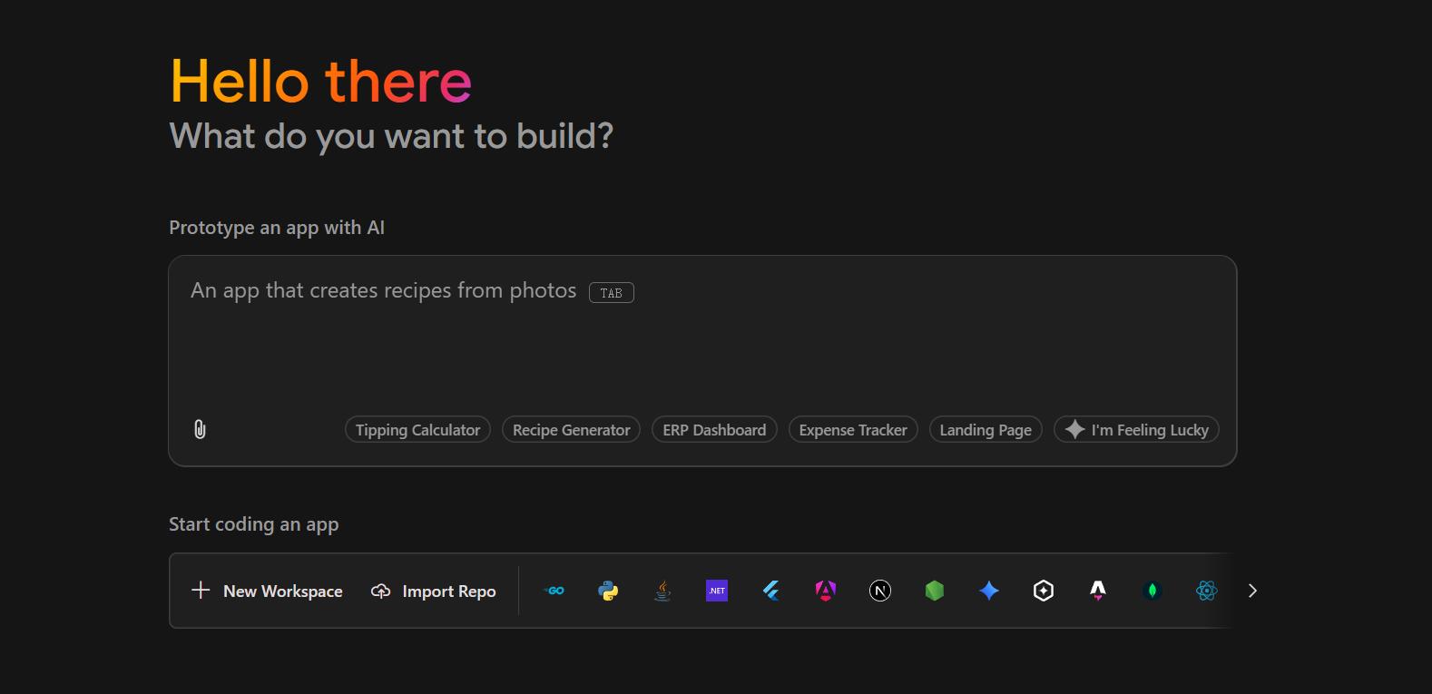 Firebase Studio 界面截图