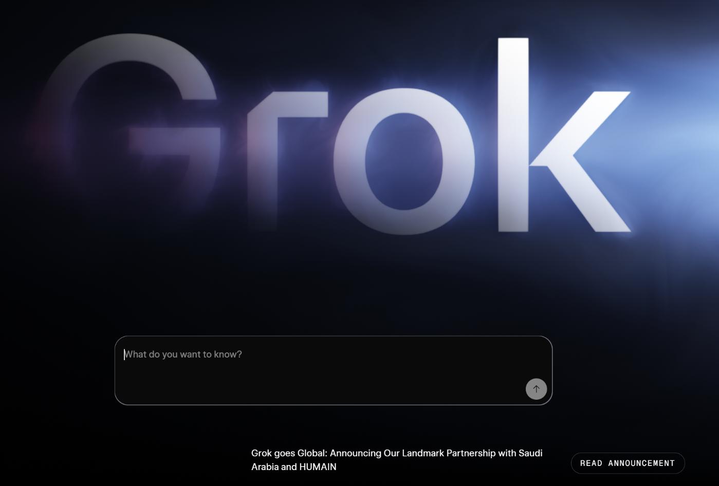 Grok – x.ai 界面截图